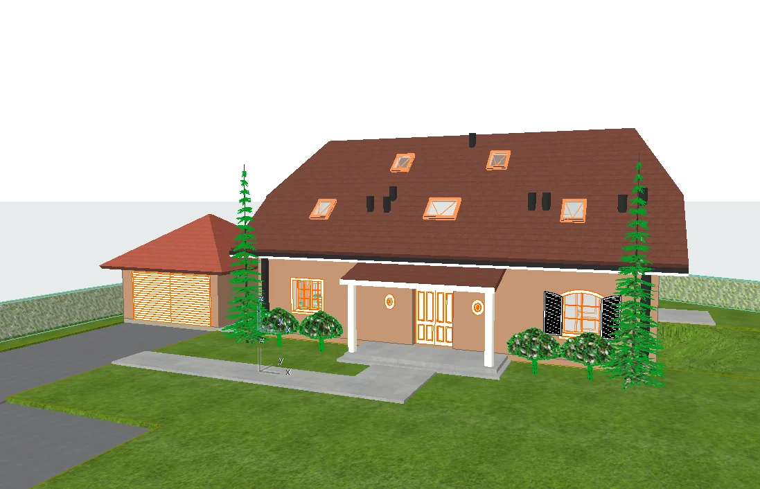 Modelo BIM: fachada principal